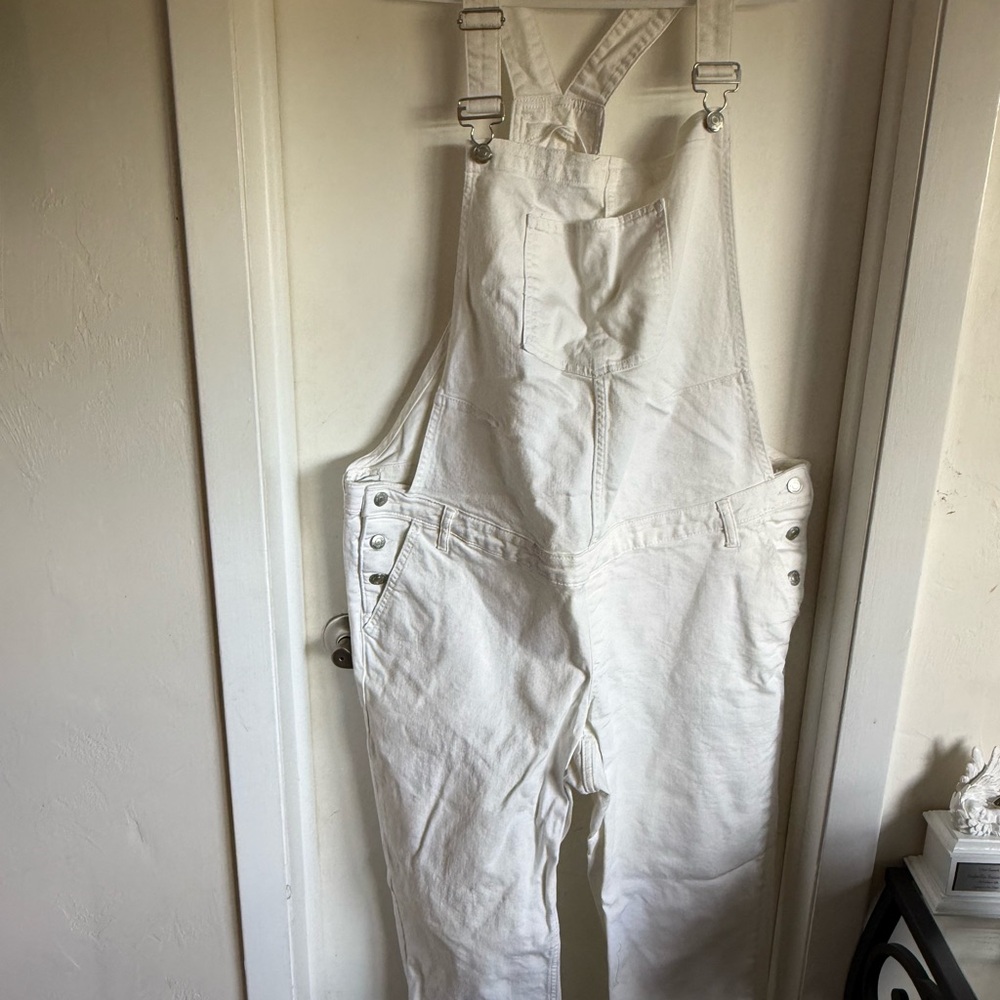 GAP Women's White Denim Overalls